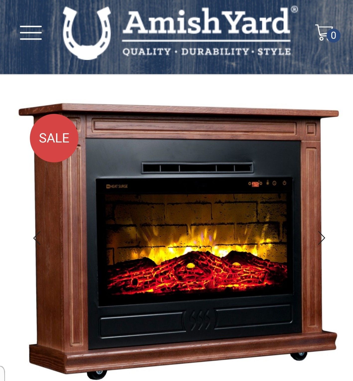 Stove Heat Surge Fireless Flame Fireplace Equator 26