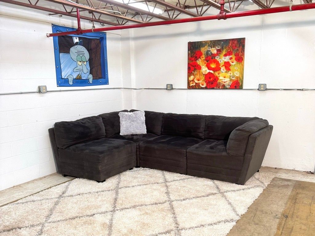 Grey 4 Piece Modular Sectional Couch