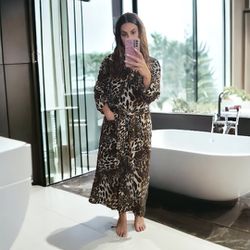 leopard NATORI bath robe