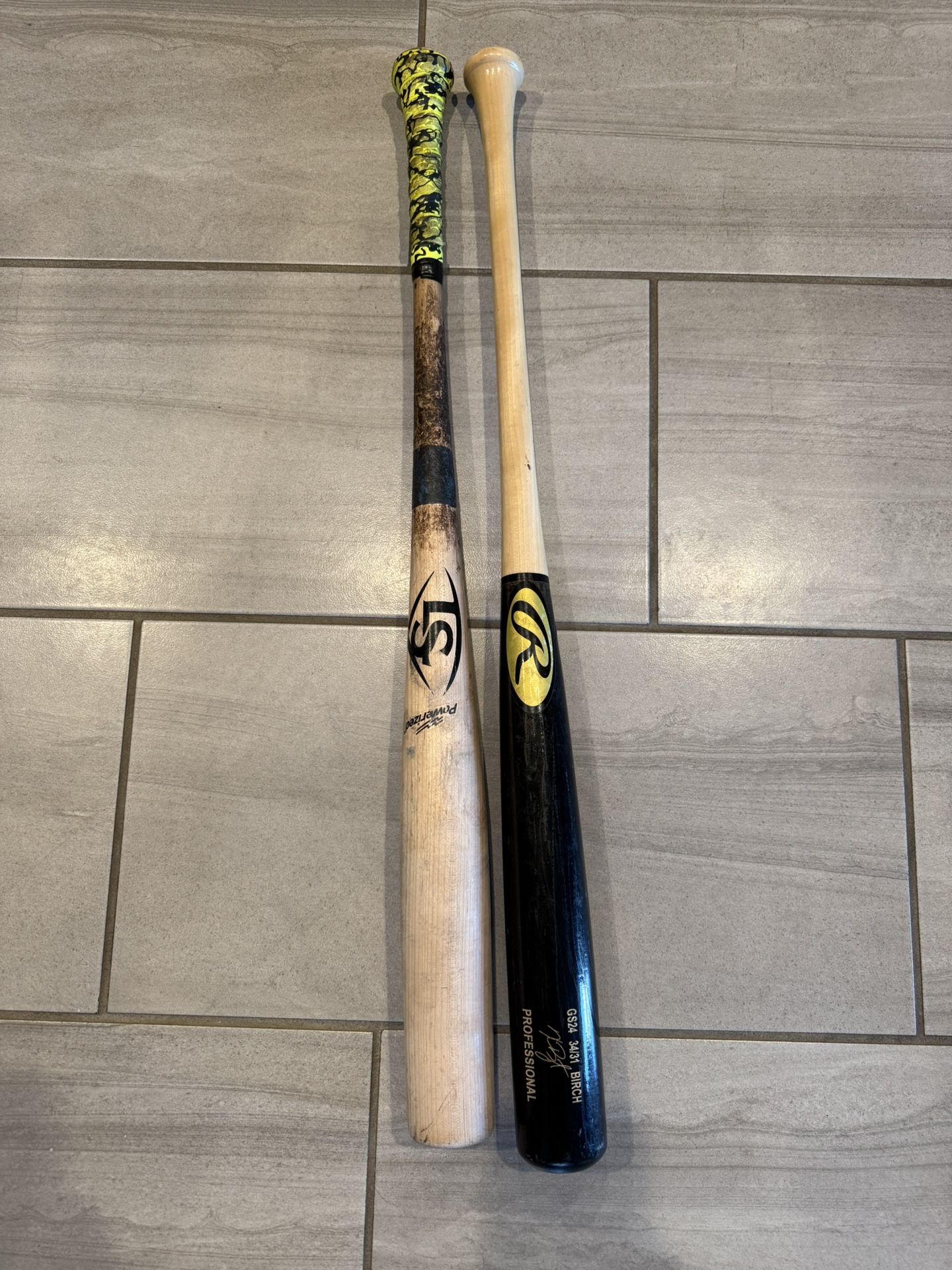 FREE Local Delivery Professional Wood Baseball Bats – Lot of 2
