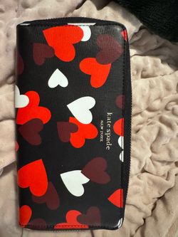 Kate Spade New York Heart Print Zip Wallet