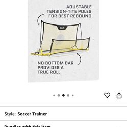 SKLZ Quickster Soccer Trainer - Dual-Sided Rebounder for Solo Passing, Receiving, Trapping Practice - Large & Small Rebound Net - Weather Resistant