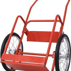 Large Dual Oxygen Tank Cart Dolly Double Cylinder Cart