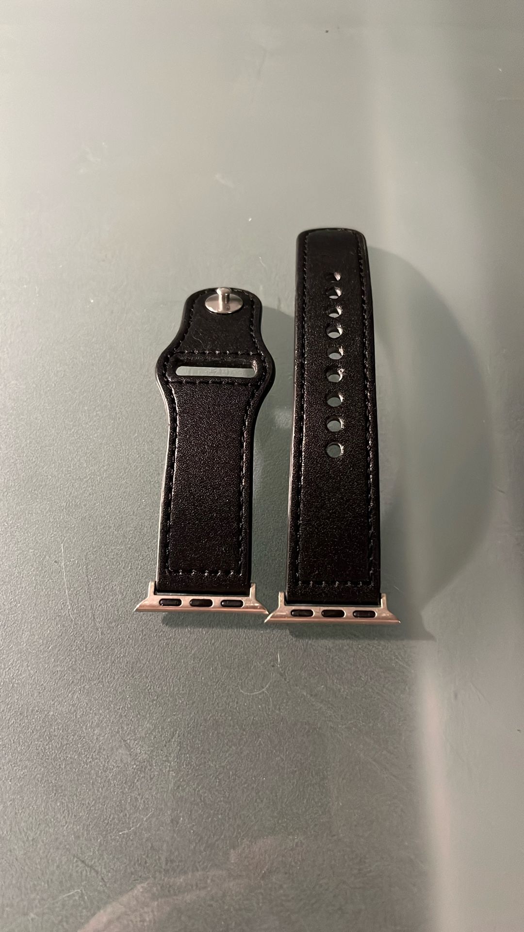 40mm Apple Watch Band Black Faux Leather 