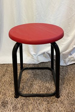 Red and Black Stool   17 inches high unbranded
