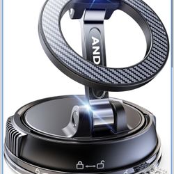  Soporte para teléfono de coche para Magsafe [78+LBS de succión más fuerte y 2400gf magnético] Montura de teléfono de coche ajustable en 360°, soporte