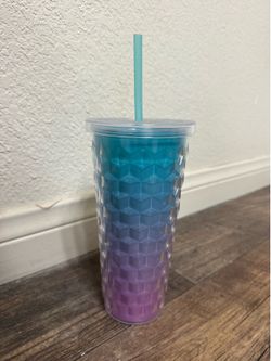 NEW 24oz HYDROX water smoothie cup. Plastic. Blue / purple