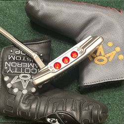 Make an Offer: Scotty Cameron Select Squareback 1.5 Putter with RARE Johnny Racer Headcover