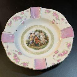 Fine Porcelain Art Work Ashtray Astoria China Czechoslovakia 4-Slot Vintage