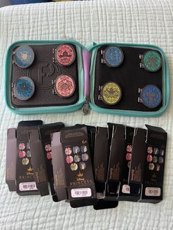 Disney Princess Locket Pins Full Set With Original Boxes