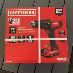 CRAFTSMAN V20 1/2-in 20-volt Max Variable Speed Cordless Hammer Drill (2-Batteries Included