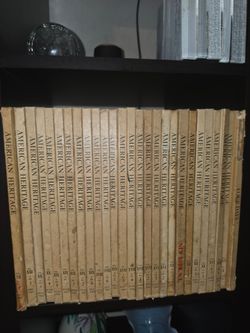 vintage American Heritage hardcover magazines, a well-known publication focusing on American history.