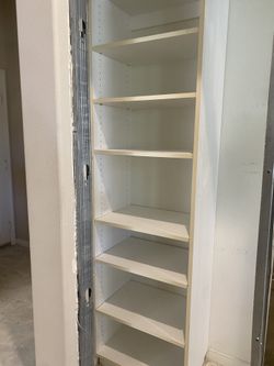 Ikea Shelves/ Chrome Tube