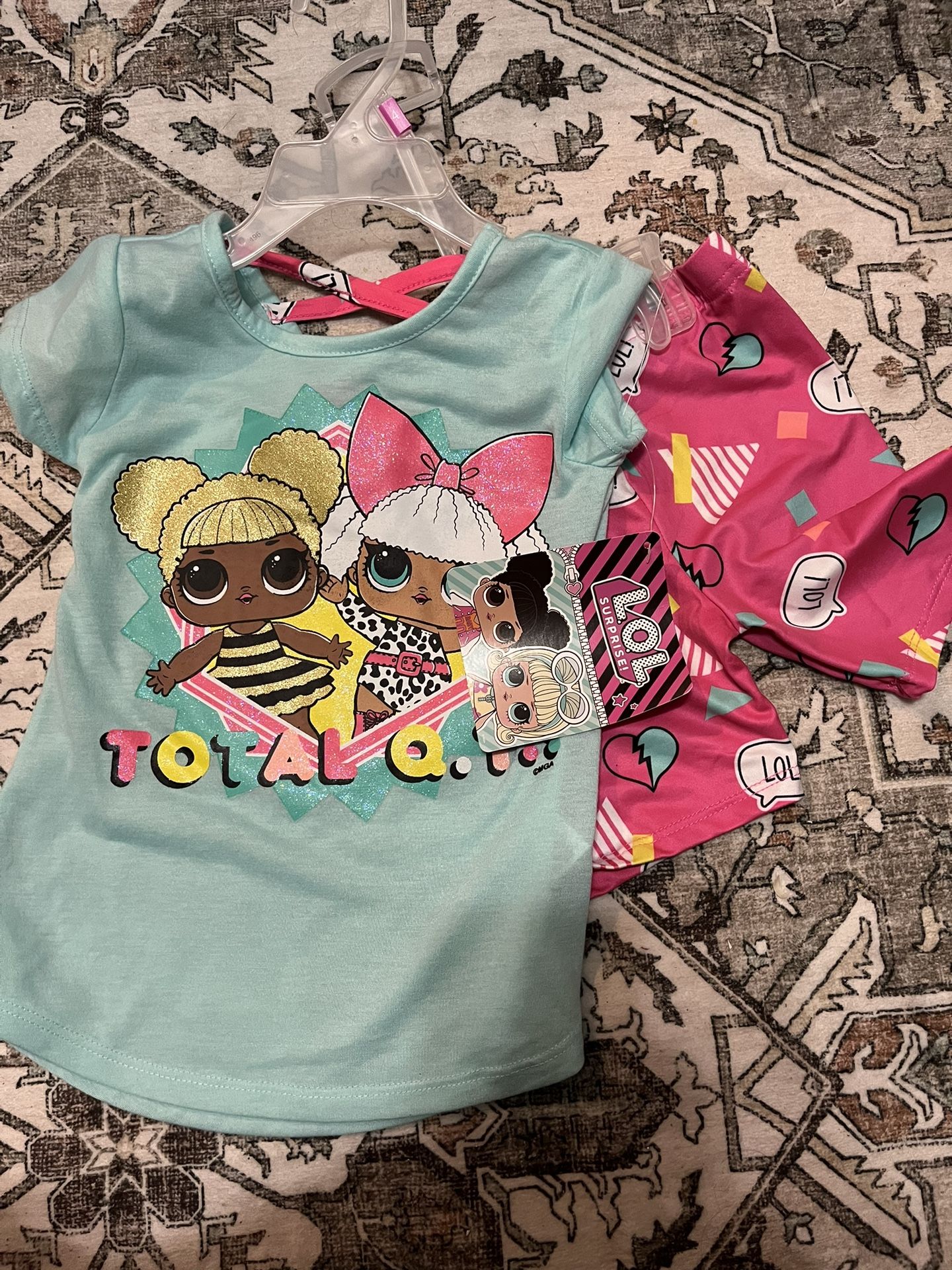 NWT lol Tshirt And Short Set Age 4t