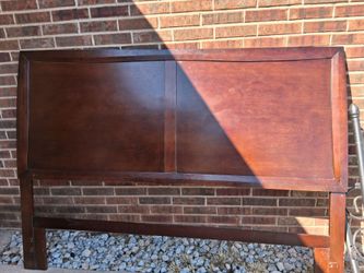 Dark Wood Queen Bed Headboard