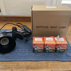 Reptile Heat Lamp With Clamp & 