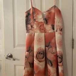 Papaya Floral Dress