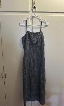 Old Navy Geometric Floral Maxi Dress Size 6 Spaghetti Strap Back Slit 