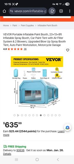 Full size inflatable spraybooth