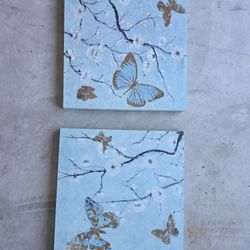 Butterfly Blue Canvas Wall art 