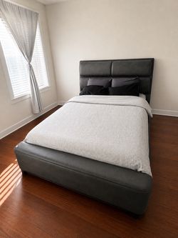 Gray Queen Storage Bed frame - Bobs Furniture