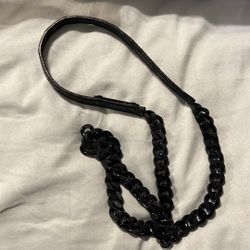 Authentic Burberry Chain And Leather Necklace. New with no tags