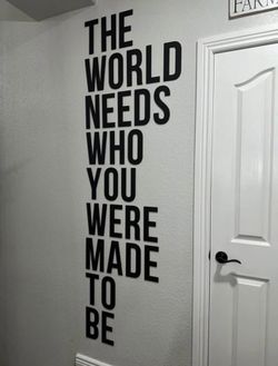The World Needs Who You Were Made To Be Wood Letters - Farmhouse Wall Decor