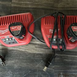 Milwaukee Batteries And Charger 