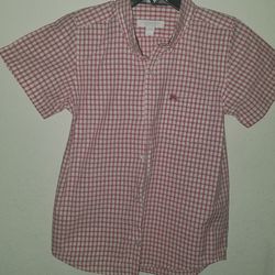 gently worn Burberry short sleeve shirt size 7y