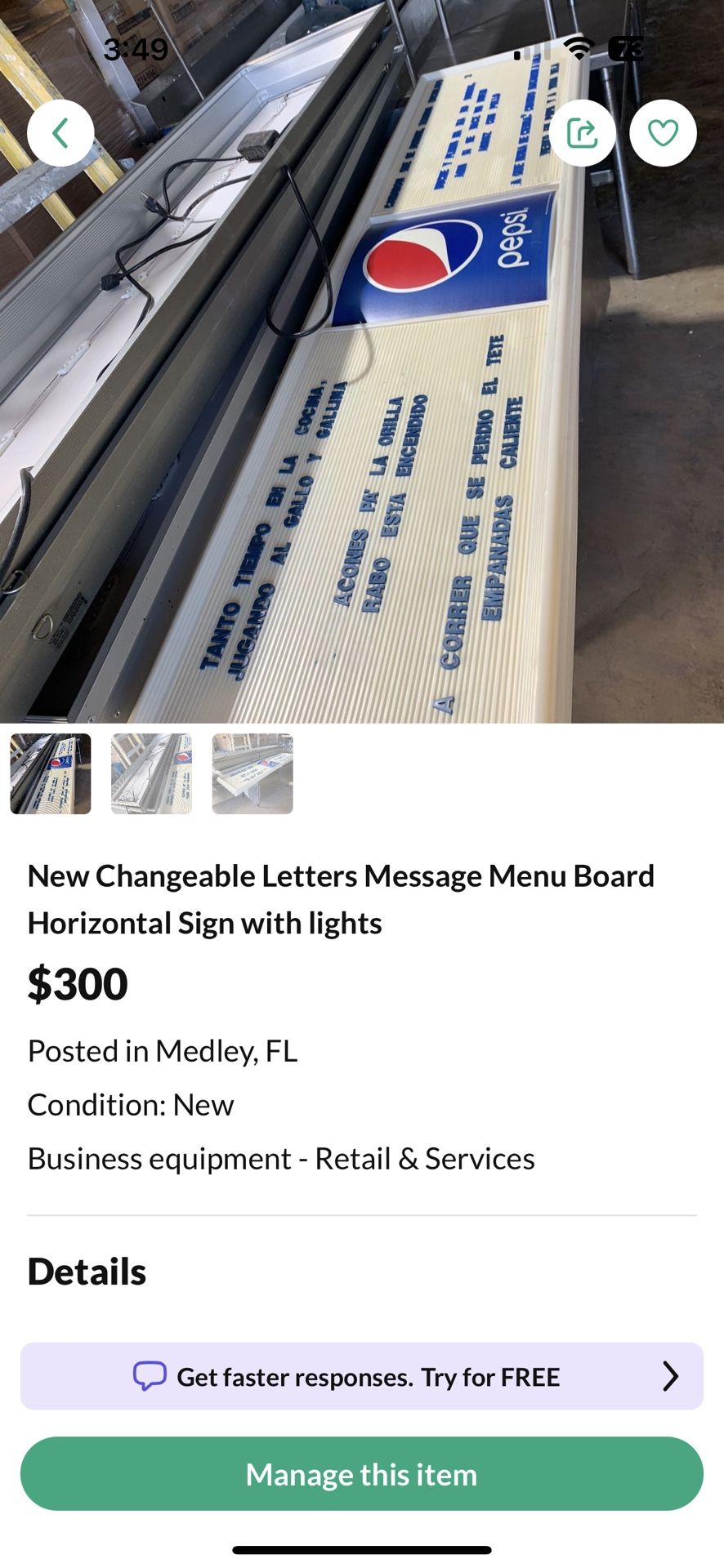 New Changeable Letters Message Menu Board Horizontal Sign with lights