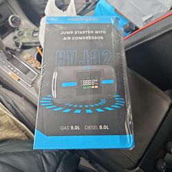 Car Jump Starter With Air Compressor +Charge Laptops, Phones, Drones. 120 watts Out Port. Best!!!