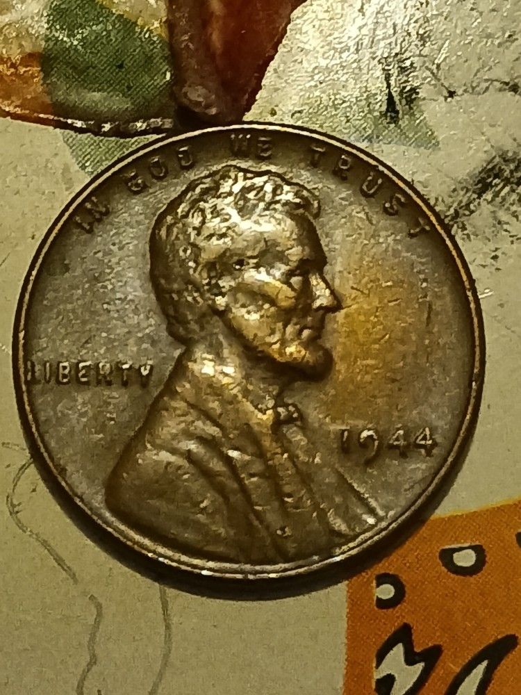 RARE 1944 Wheat Penny No Mint Mark “L” in Liberty On Rim Error