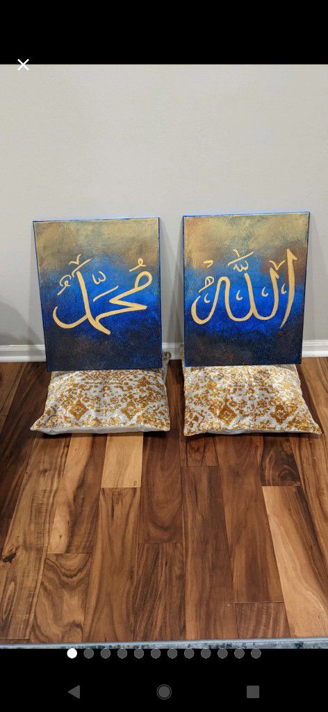 Islamic decor hand painted canvas