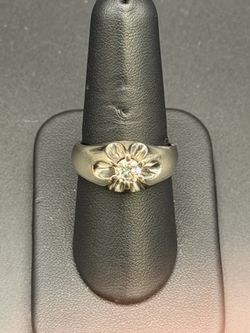 14 white gold diamond man’s ring