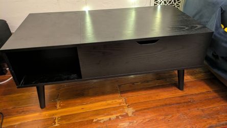 Black Modern Coffee Table with Storage