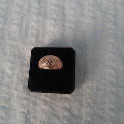 14k Solid Rose Gold Dome Ring Sz 8 3.8 gr