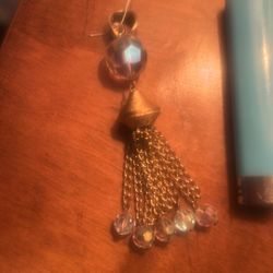 This crystal tassel is for a necklace or could be used for Christmas tree or anything you want to be used