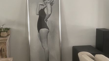 Marilyn Monroe Rare Vintage Photo 74 1/2" x 28 1/4" Black Bathing Suit Publicity
