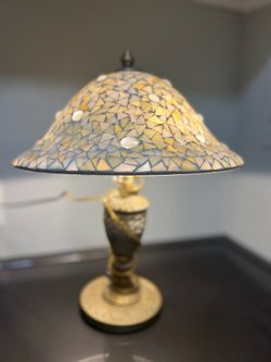 Gorgeous Vintage Mosaic Glass Table Lamp