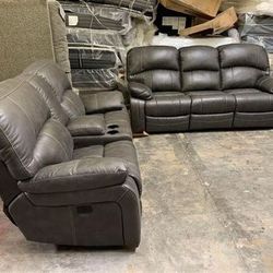 New Ashley Furniture Dunwell 2pc Power Reclining Sofa And Loveseat 