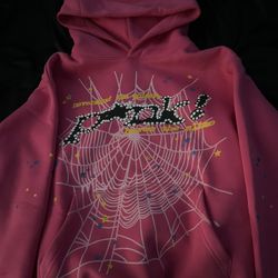 pink spider hoodie