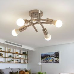 Semi Flush Mount Ceiling Light Fixture for living room, bedroom, dining room, kitchen and sunroom