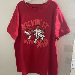 Kickin' It with Dad Red Kids T-Shirt Cat & Jack Boys Size Medium 8 New With Tags