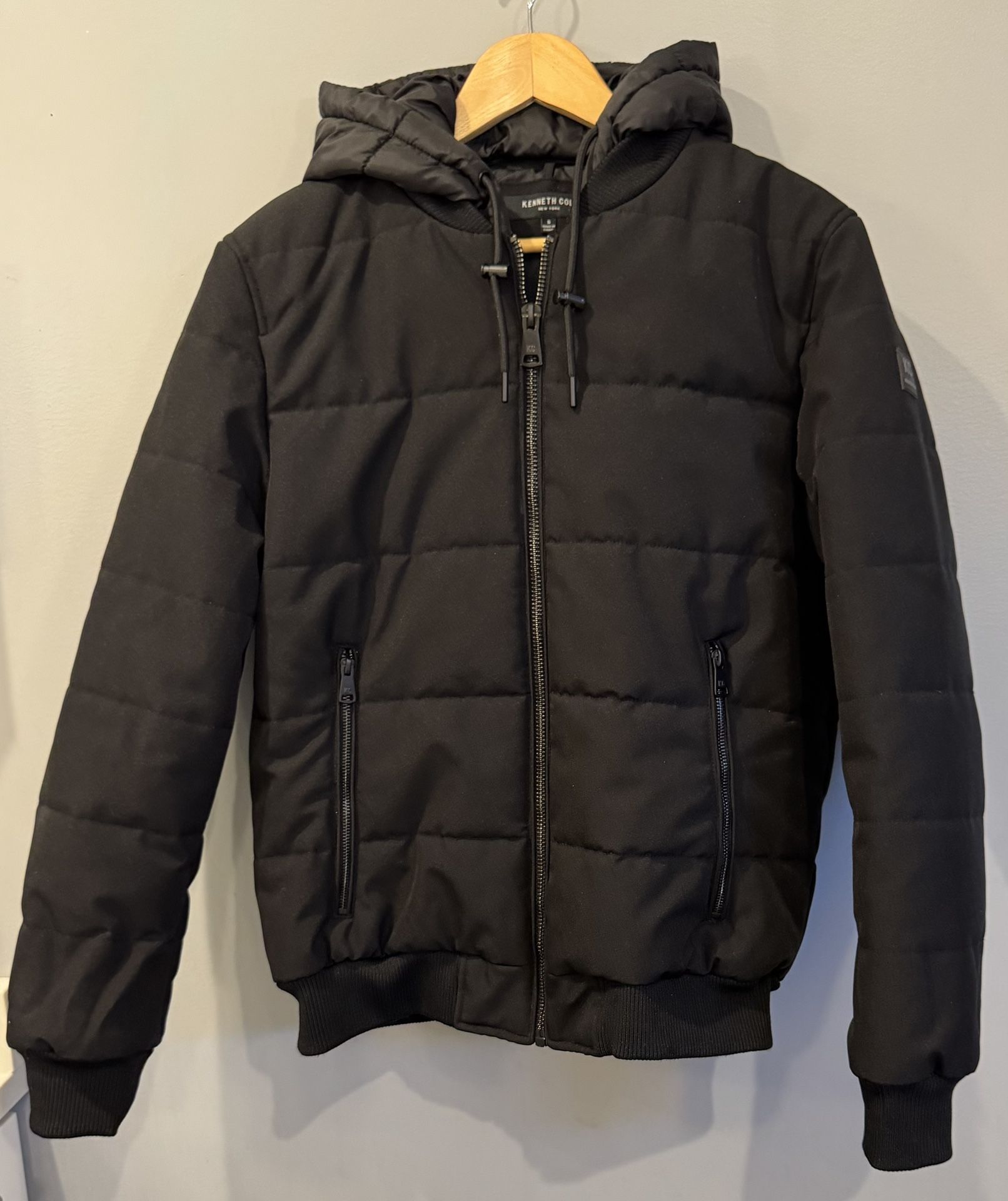 Kenneth Cole Men’s Hooded Bomber Jacket