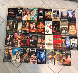 Collection of VHS and DVDs
