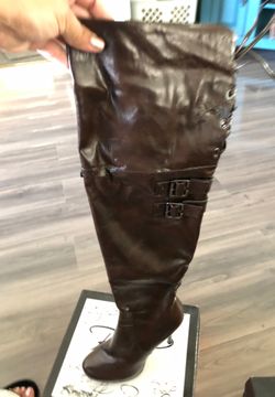 Brown Thigh high boots size 8