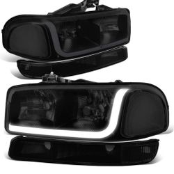 99-06 GMC Sierra / Yukon Smoked LED Headlights