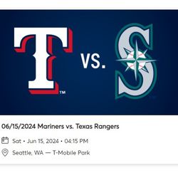 Texas Rangers at Seattle Mariners - Saturday Game (Section 108, Row 25 - Actual 3rd row from the field!)