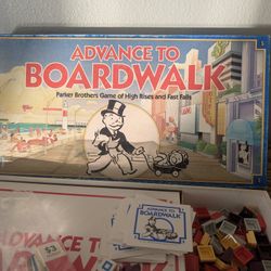 1985 Monopoly Advance to Boardwalk Board Game Parker Brothers Vintage Complete