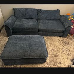 Sectional Sofá Couch With Ottoman 